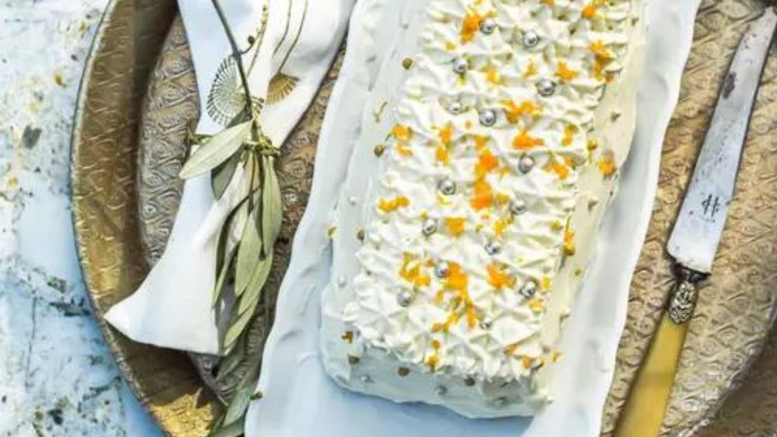 Bûche aux marrons, à la mandarine et à l'huile d'olive