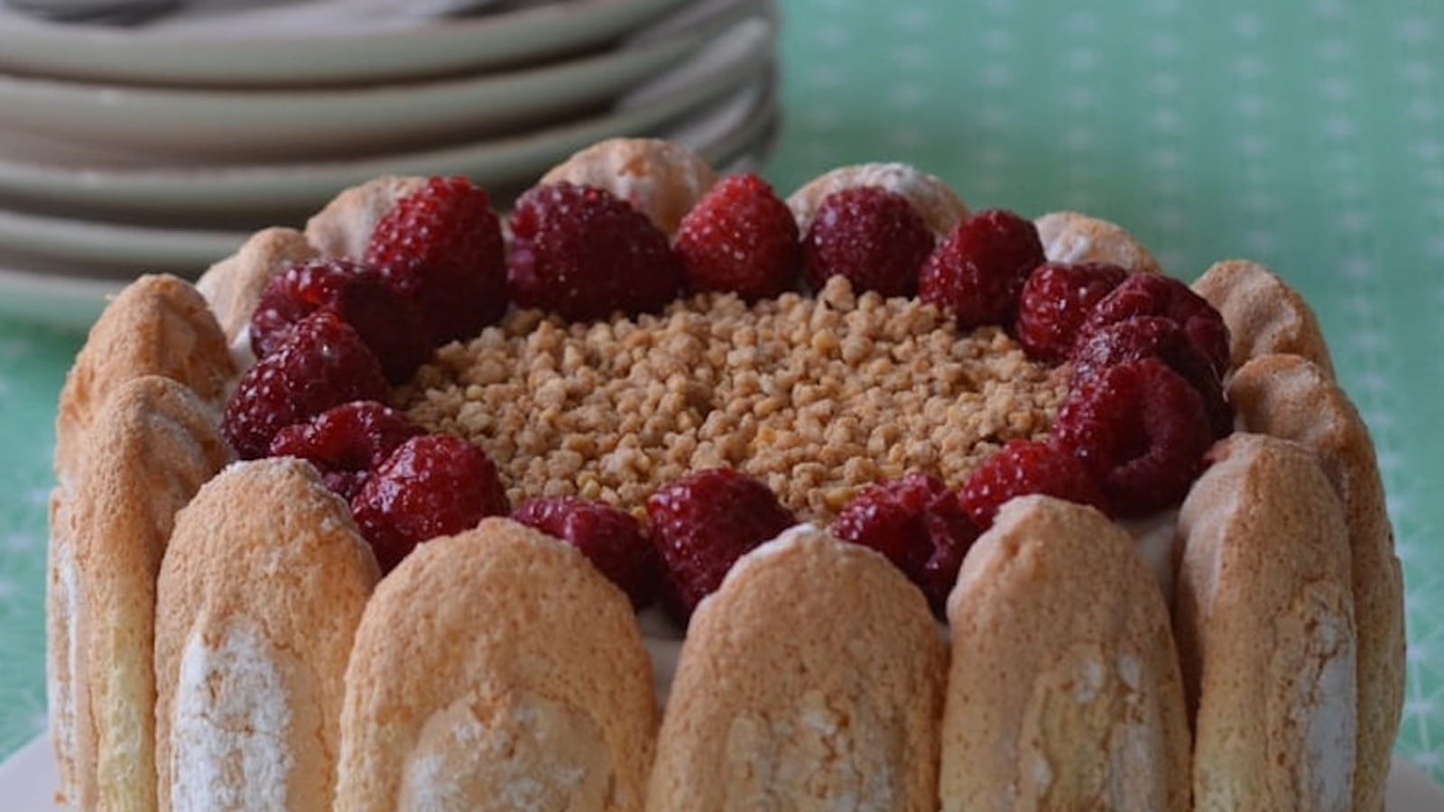 Charlotte au Nougat et aux Framboises