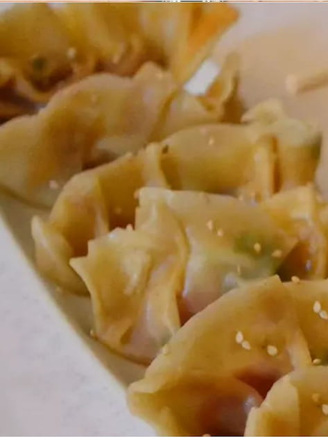 Ravioles vapeur tomates s&eacute;ch&eacute;es, tomates cerises et coriandre