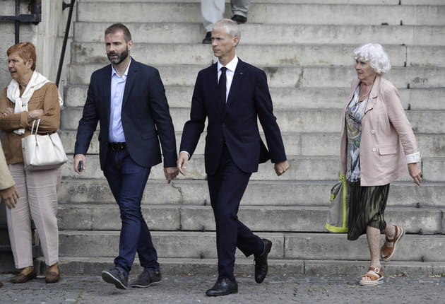 Franck Riester, ministre de la culture, apr&egrave;s les fun&eacute;railles