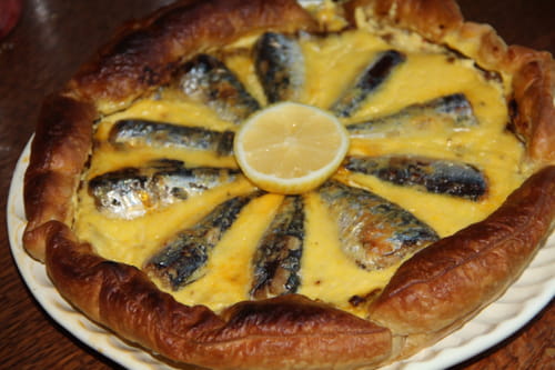 Tarte aux sardines à la tomate et crème de citron