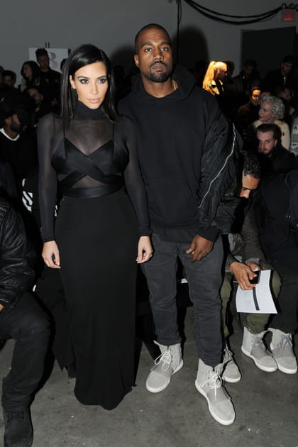 Kim Kardashian et Kanye West au défilé Robert Geller