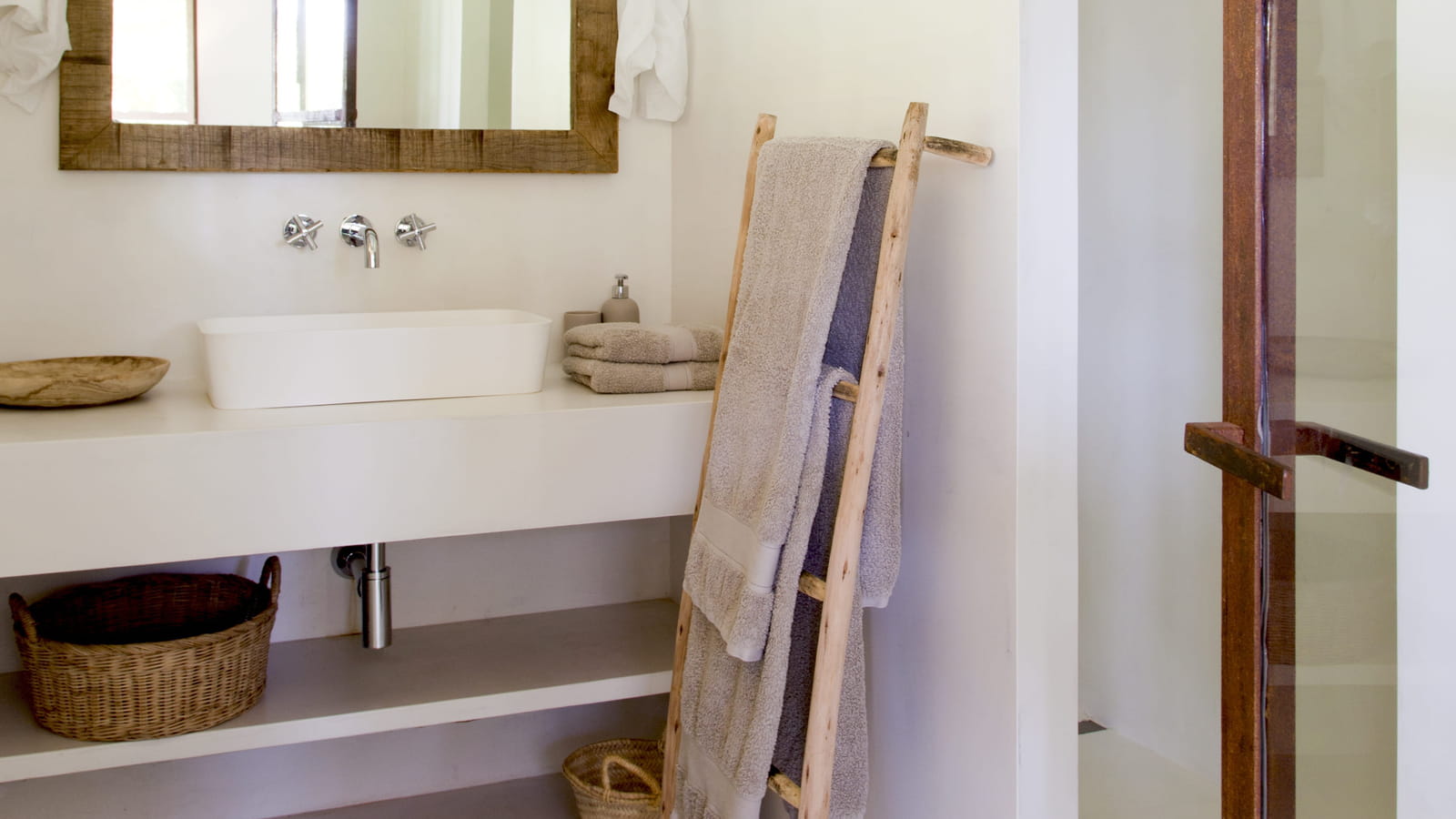 Salle de bains style maison de vacances