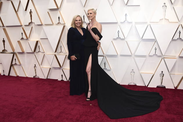 Charlize Theron et sa maman Gerda Maritz sur le red carpet
