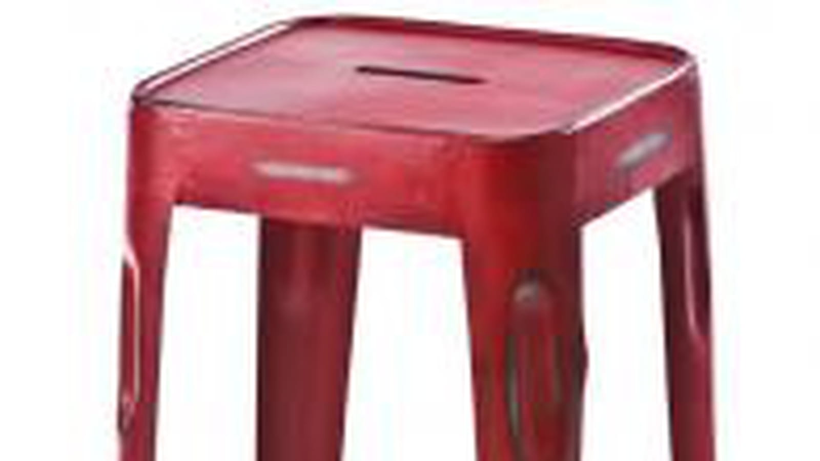 Tabouret rouge carmin