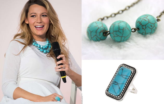 Blake Lively : des bijoux turquoises