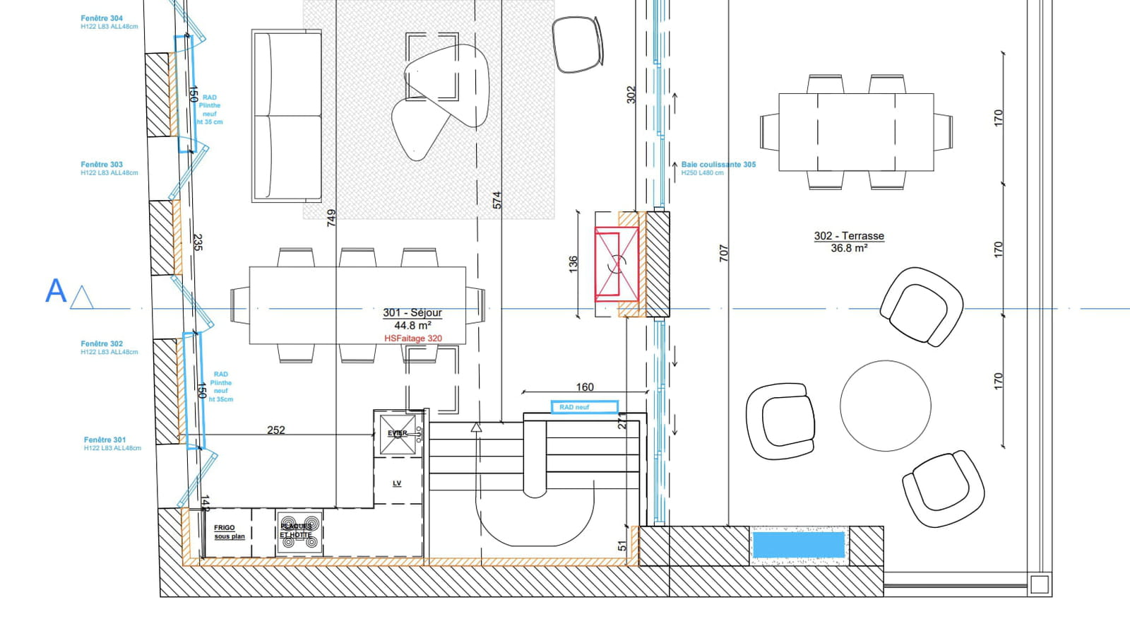 Plan dernier étage projet 