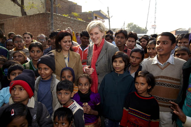 Astrid de Belgique en mission humanitaire à New Delhi avec Action Damien