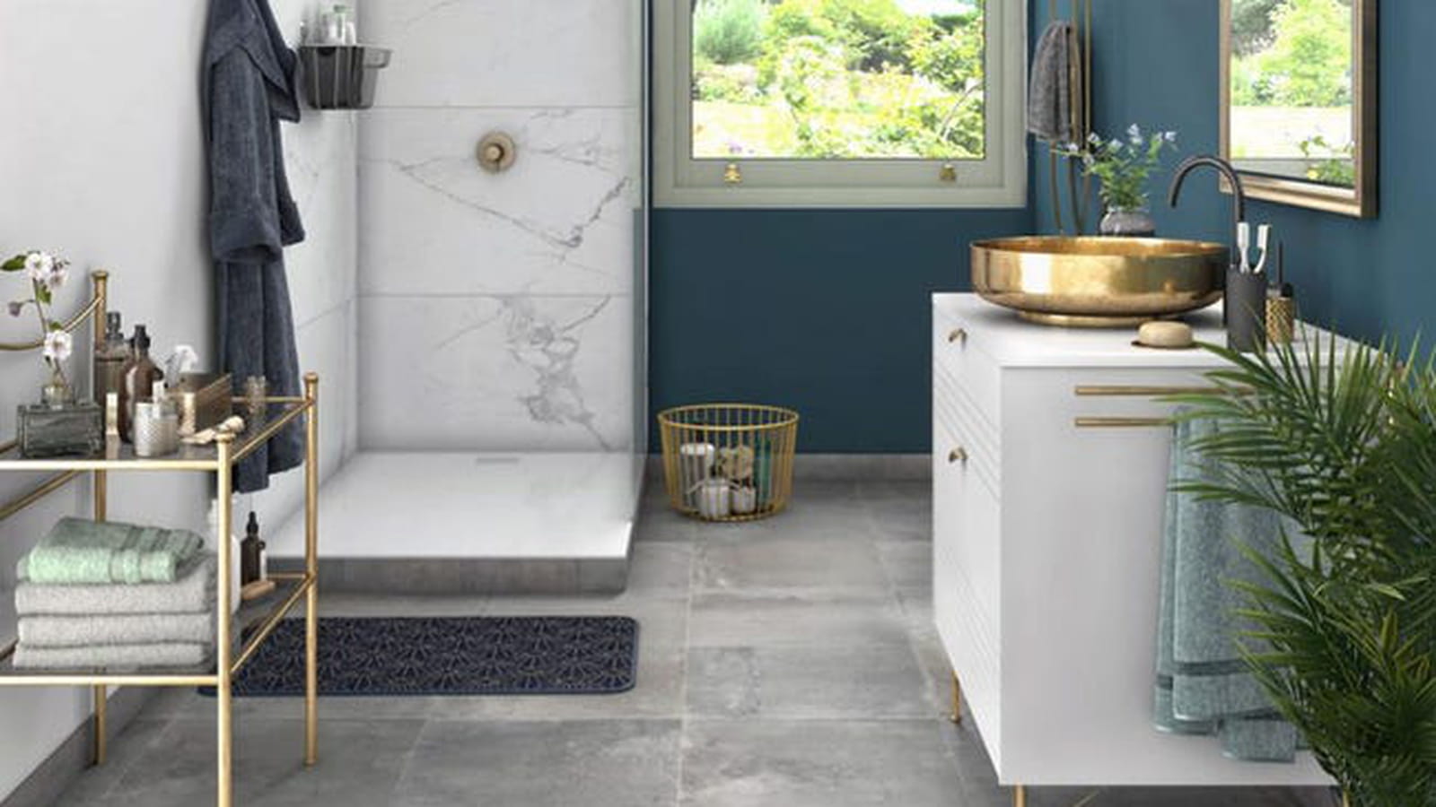 Impression carrelage gris