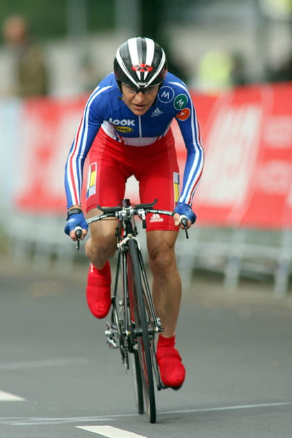 La cycliste Jeannie Longo &agrave; Stuttgart en 2007