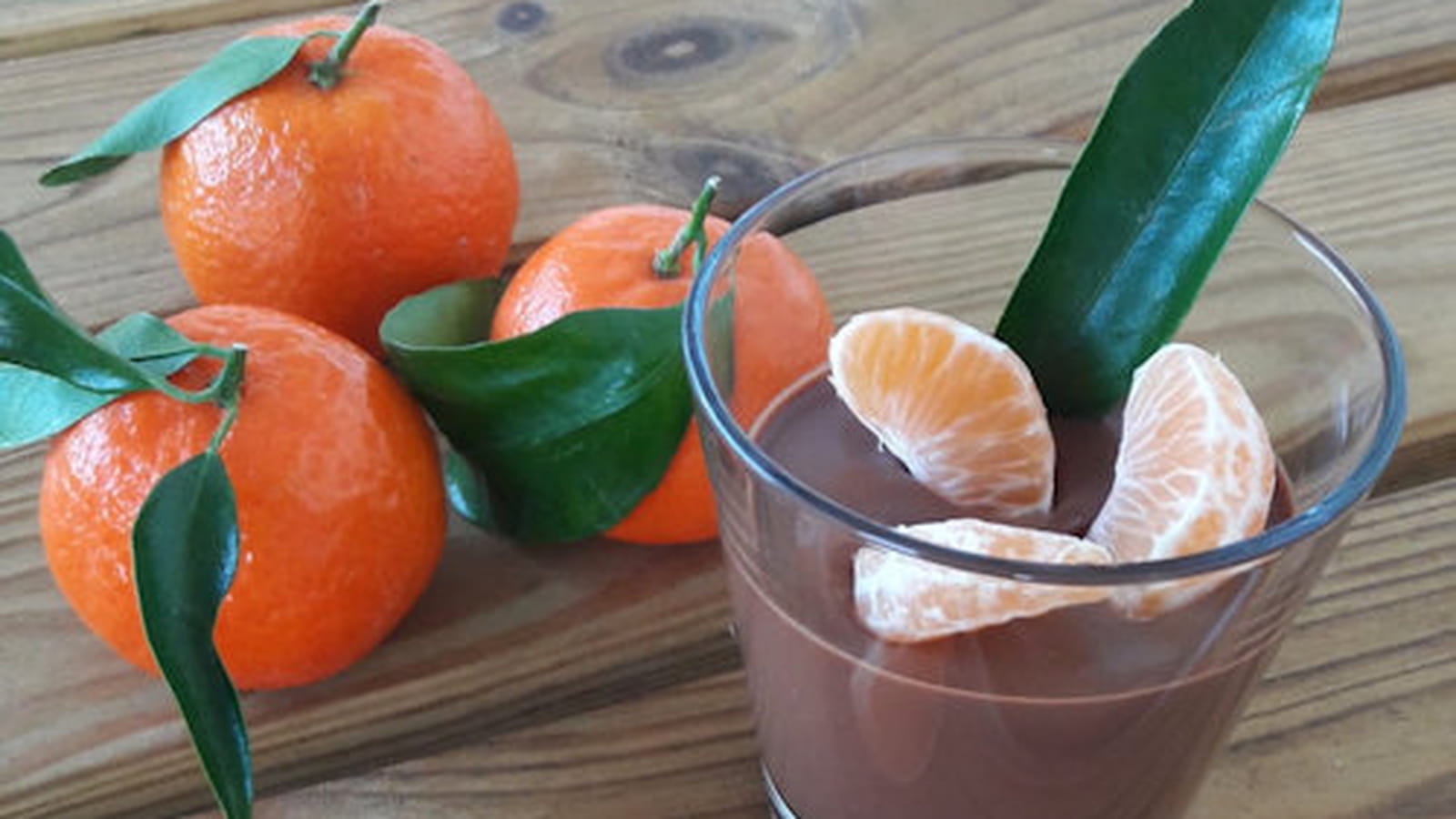Crème au chocolat et clémentine de Corse