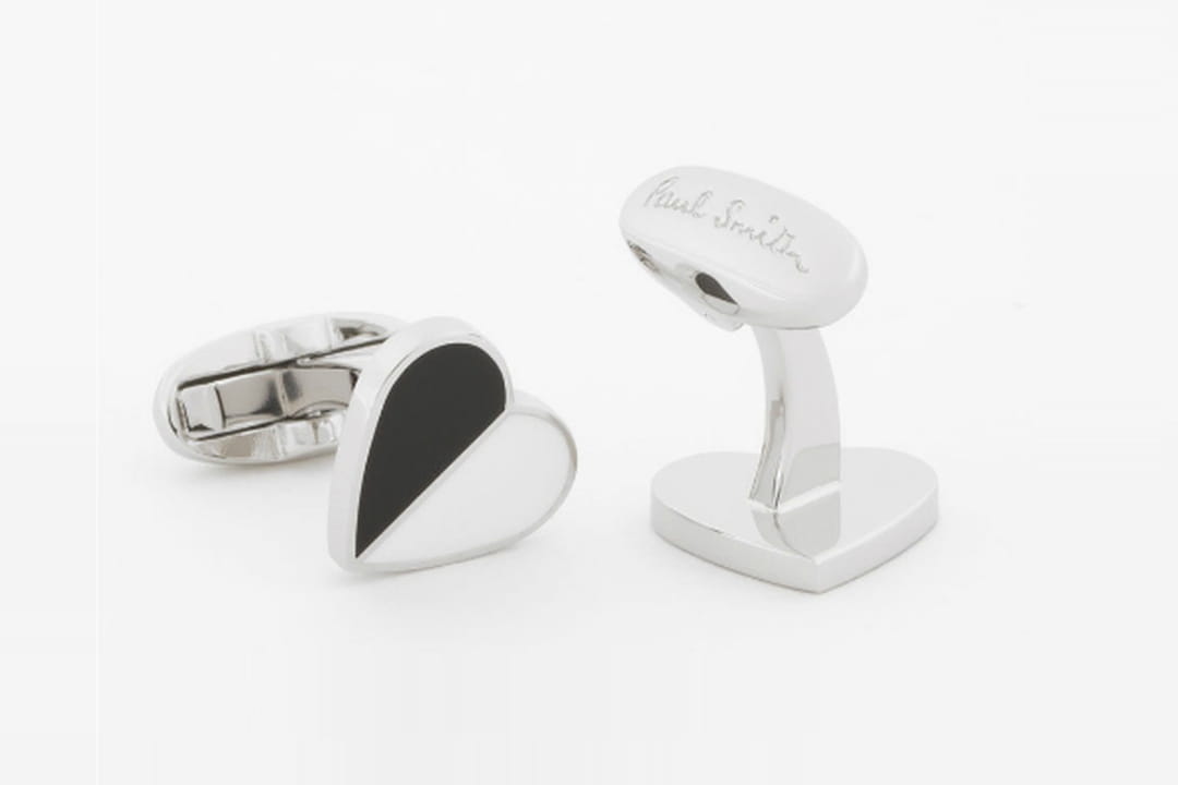 Boutons De Manchette Paul Smith En Argent Sterling - Modèle Rectangulaire émaillé - Occasion