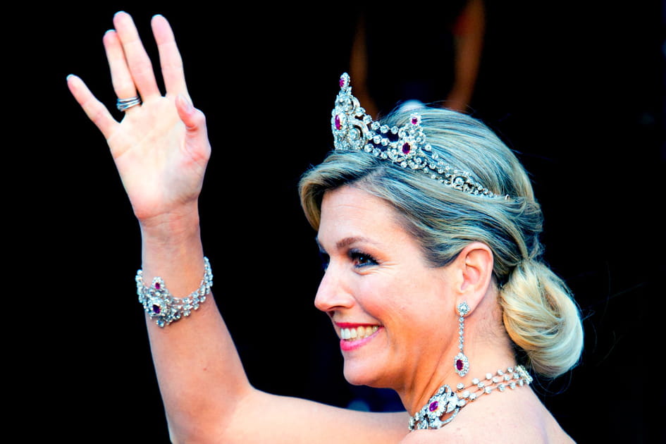 Le chignon bas de la reine Maxima des Pays-Bas