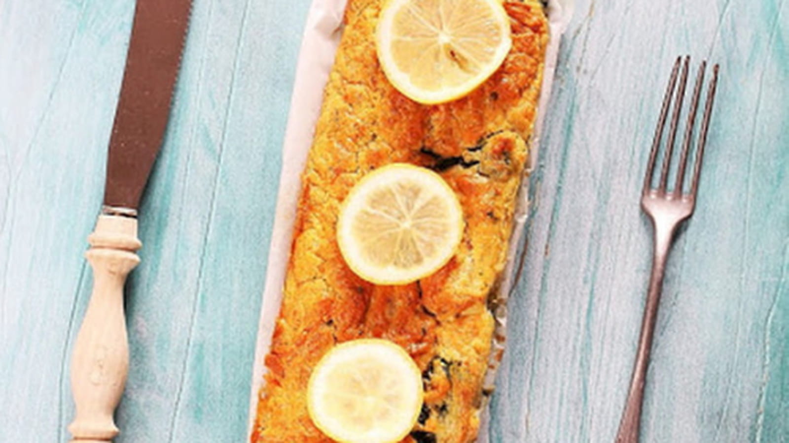 Cake au saumon, aneth et citron