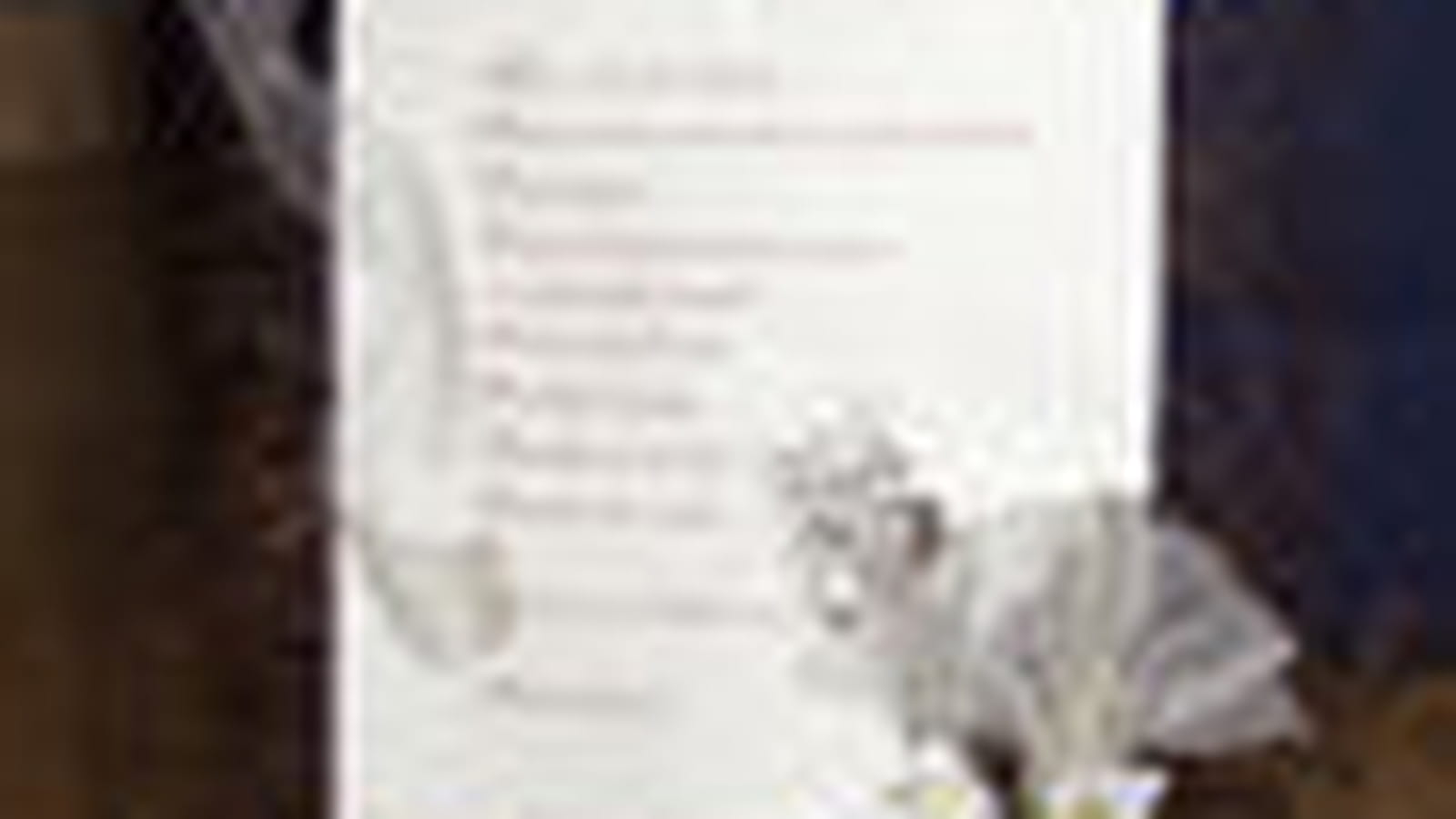 Le menu
