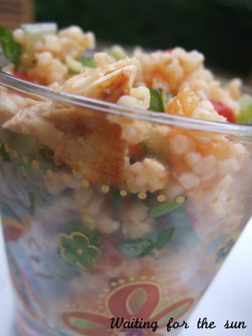 Taboulé de boulghour au poulet et pistou