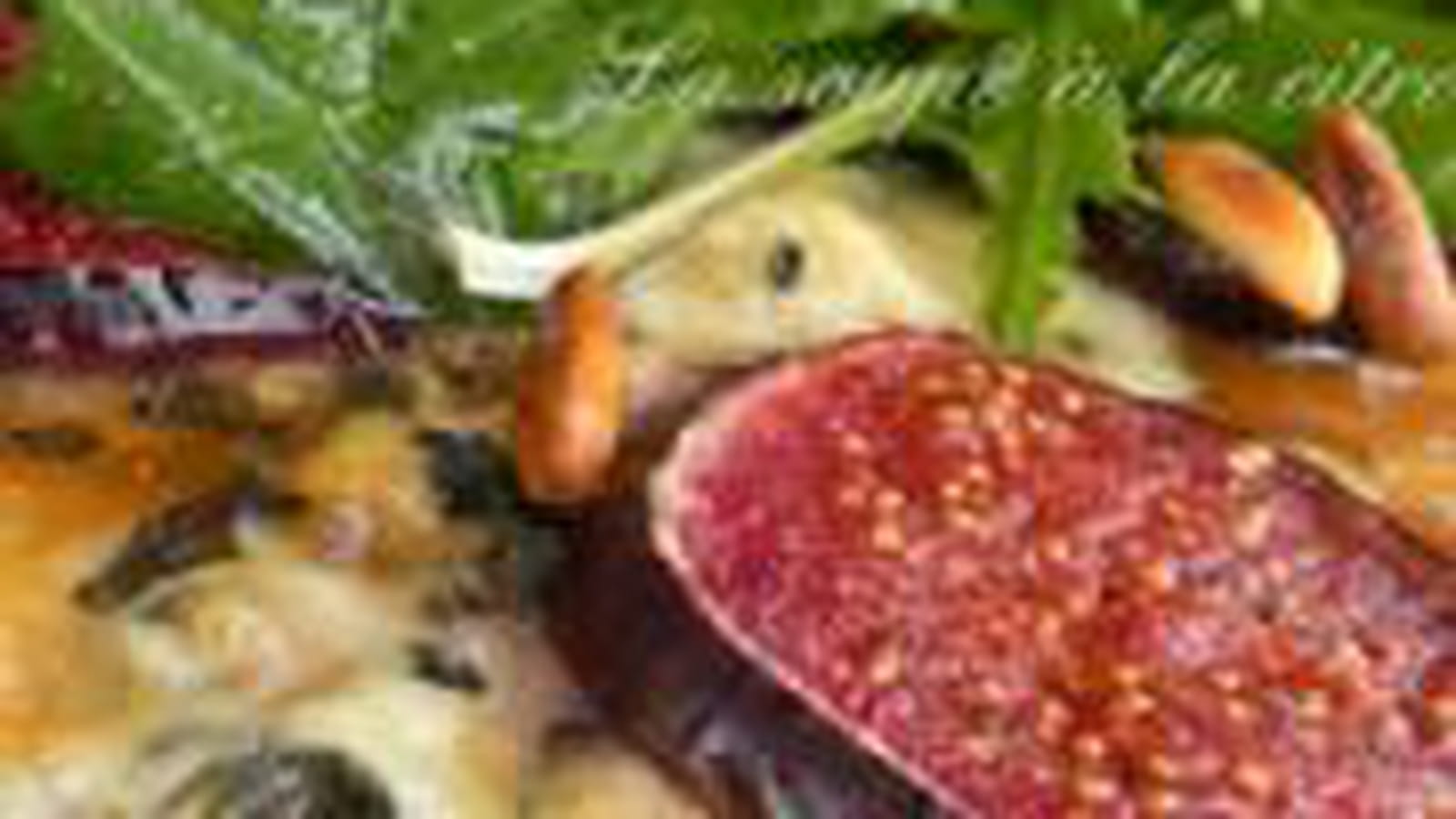 Pizza aux figues et à la fourme d'ambert