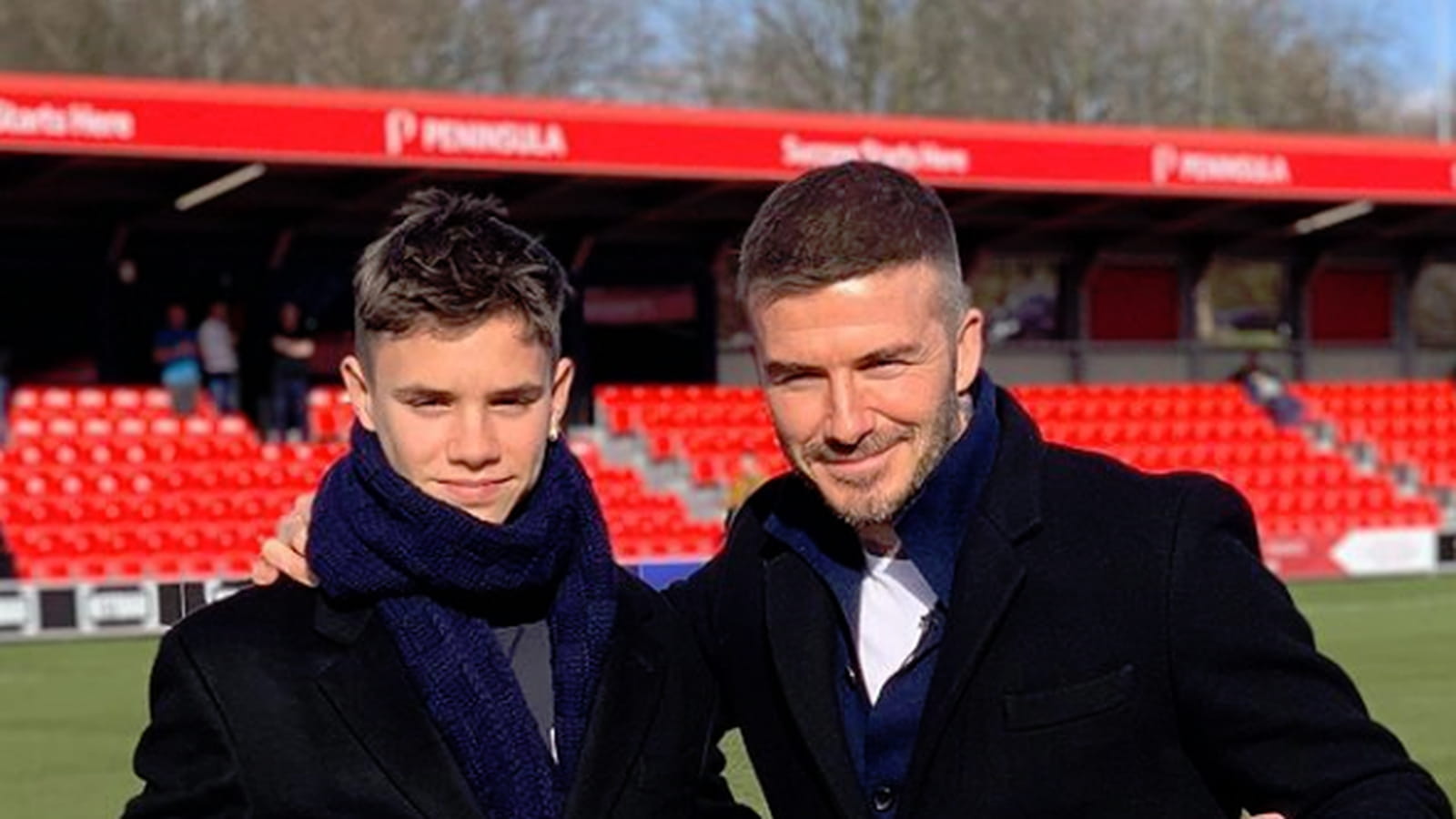 Roméo et David Beckham