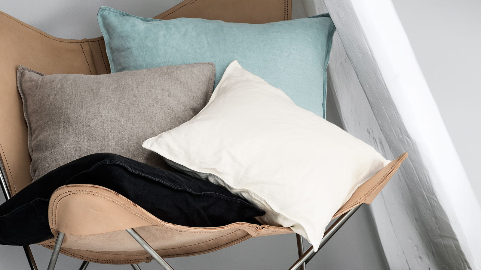 Housse de coussin en lin