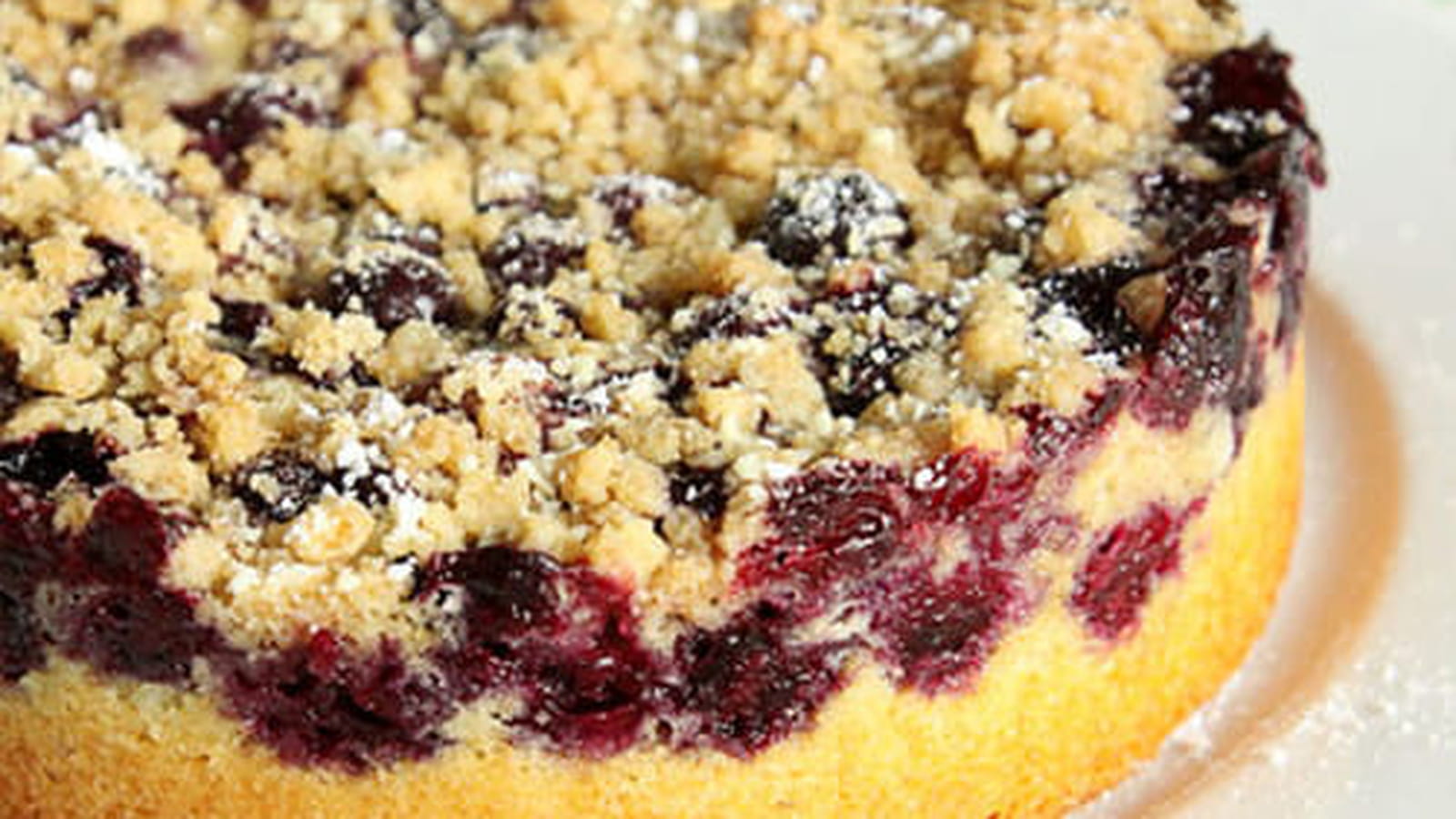 Streusel aux myrtilles