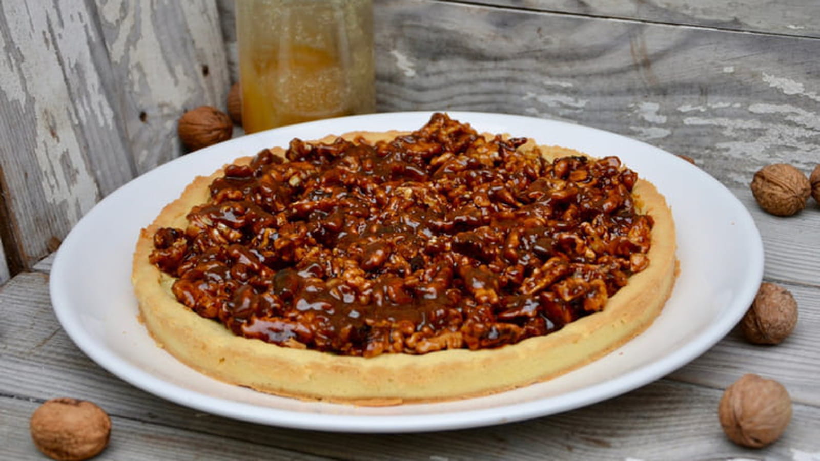 Tarte aux noix et au miel
