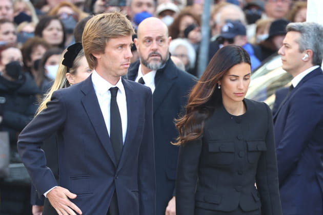 Christian de Hanovre et son épouse Sassa de Osma aux obsèques de Constantin II de Grèce