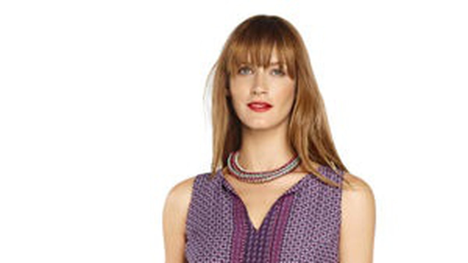 Robe nuances de violet de Camaïeu