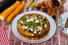 Tarte tourbillon à la pâte filo estivale, courgettes, tomates et feta : Etape 2