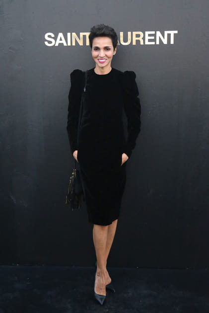 Farida Khelfa au d&eacute;fil&eacute; Saint Laurent