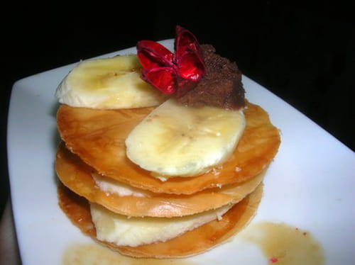 Millefeuille bananes fudge