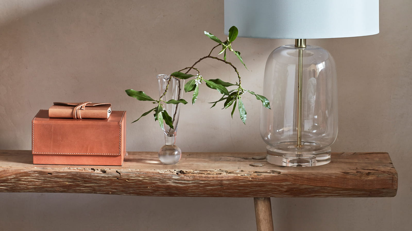 Lampe en verre