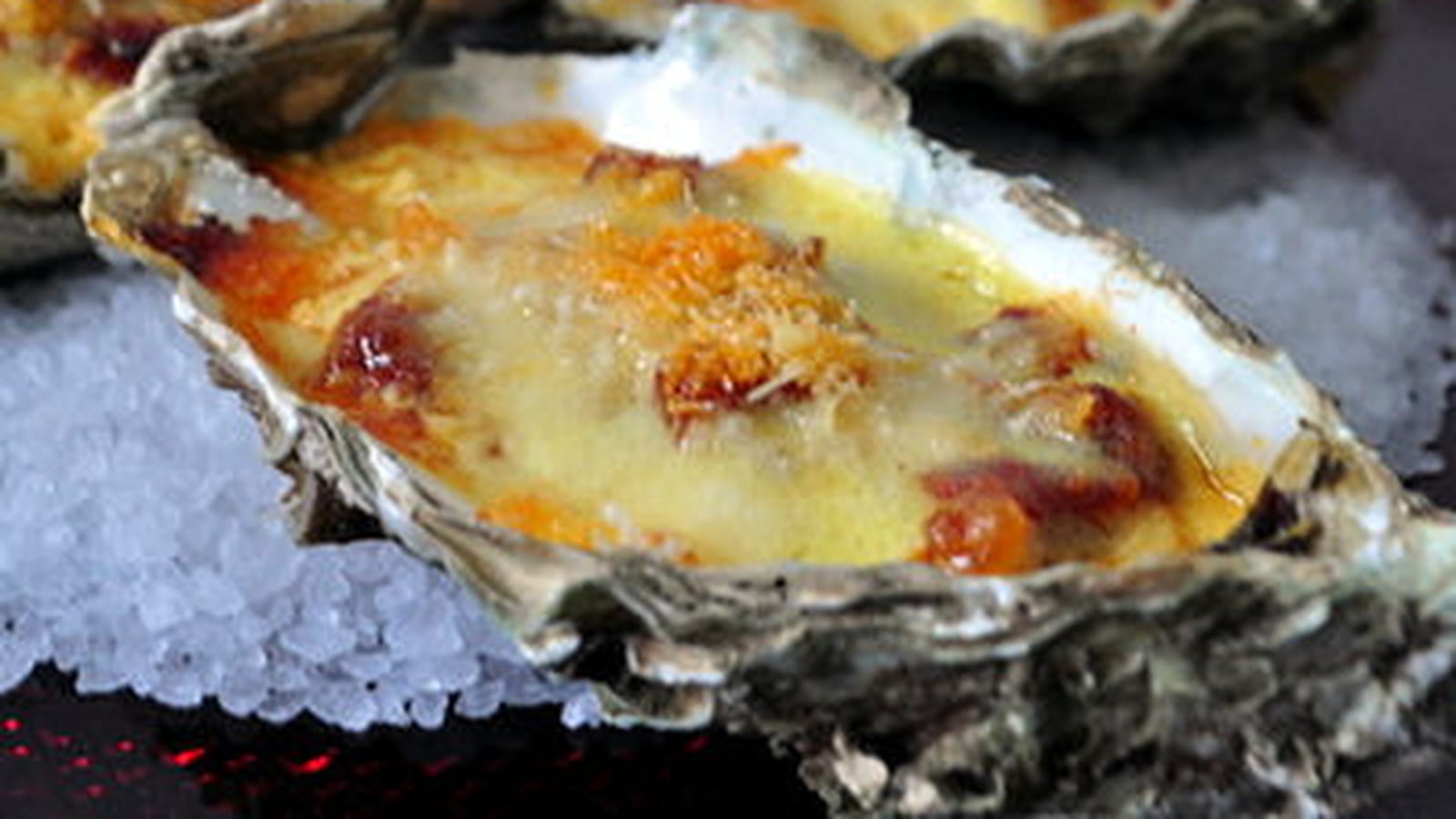Huitres au chorizo et sabayon