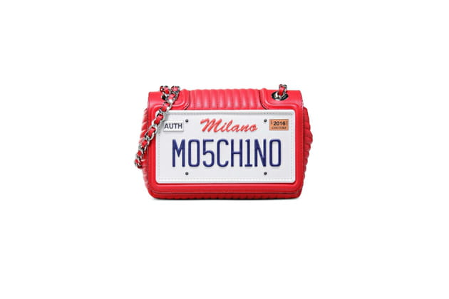 Sac plaque d'immatriculation de Moschino