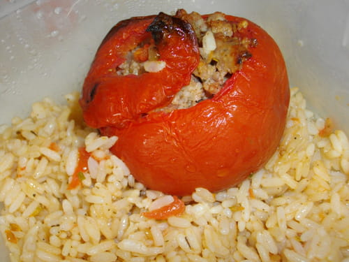 Tomates farcies et son riz pilaf