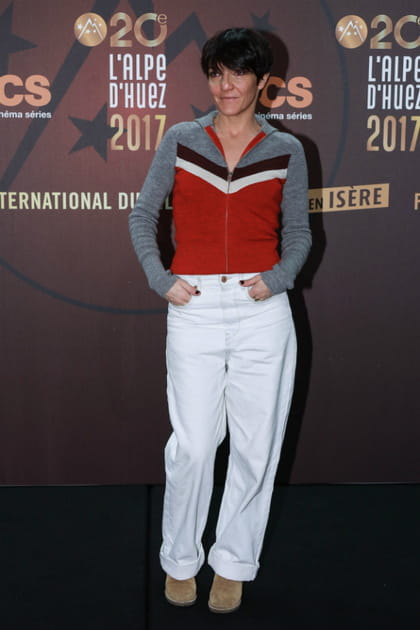 Florence Foresti en jean blanc