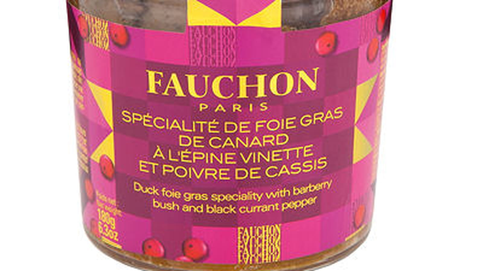 Foie gras épine-vinette poivre Fauchon 