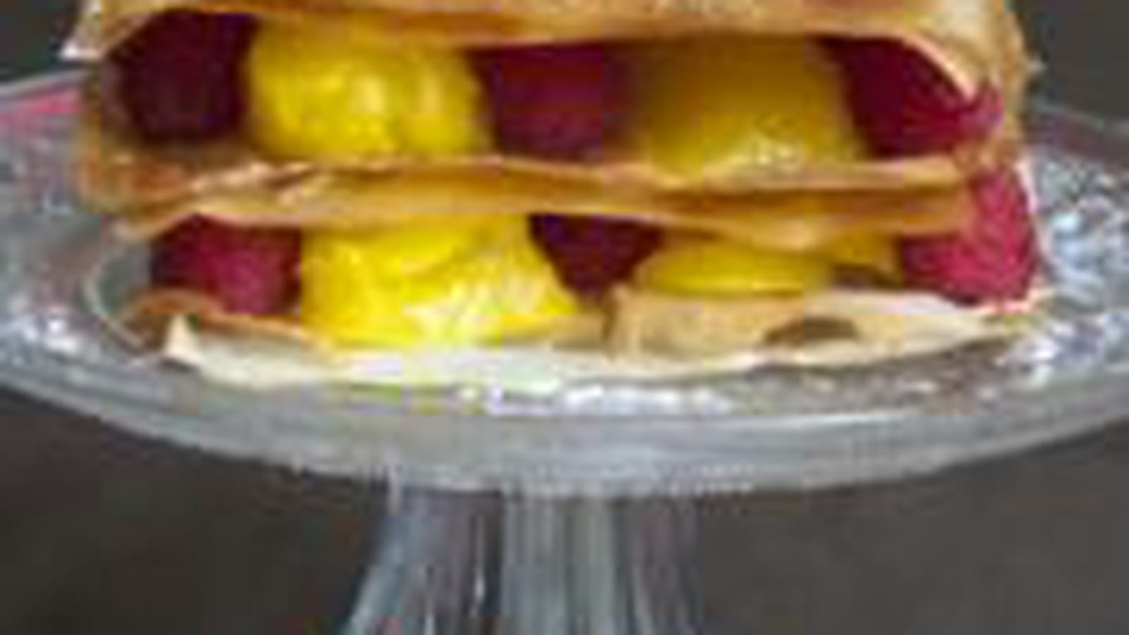 Millefeuille framboise citron