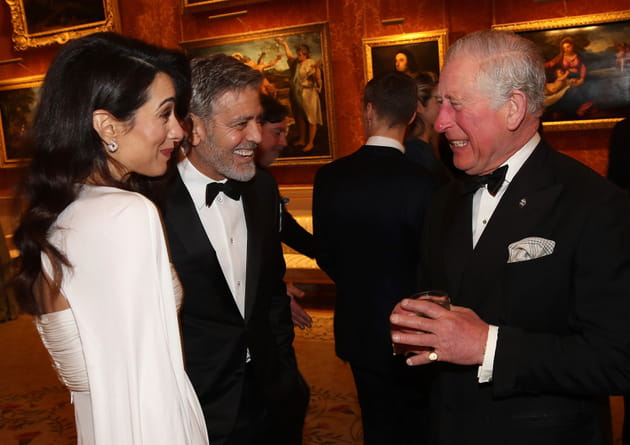 Amal et George Clooney et le Prince Charles, hilares &agrave; un d&icirc;ner de bienfaisance au Palais de Buckingham