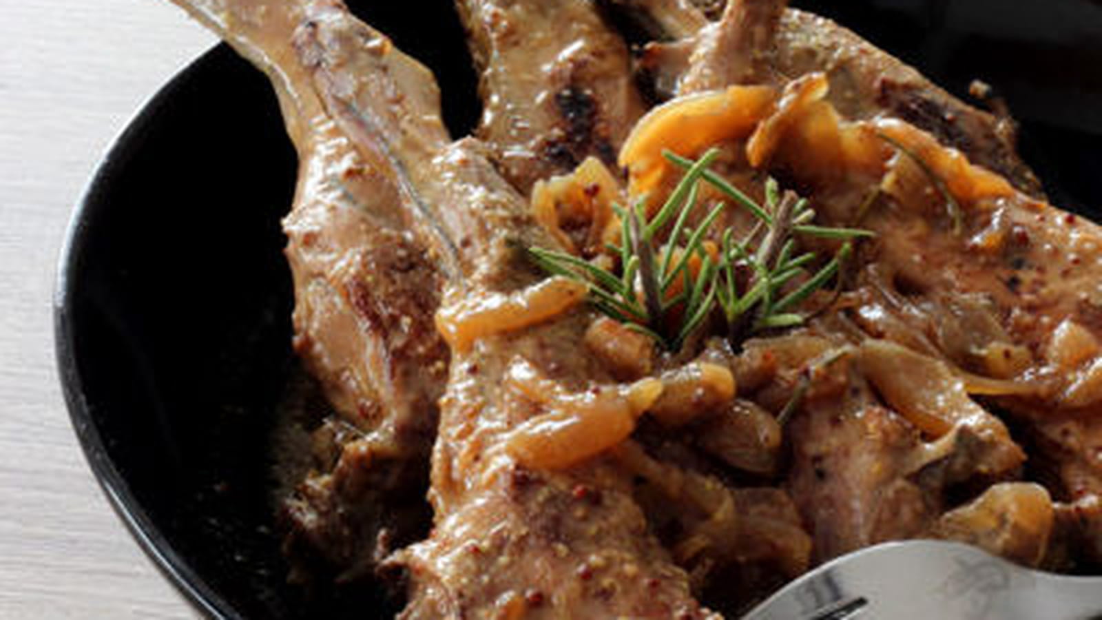Gigolette de lapin moutarde miel romarin
