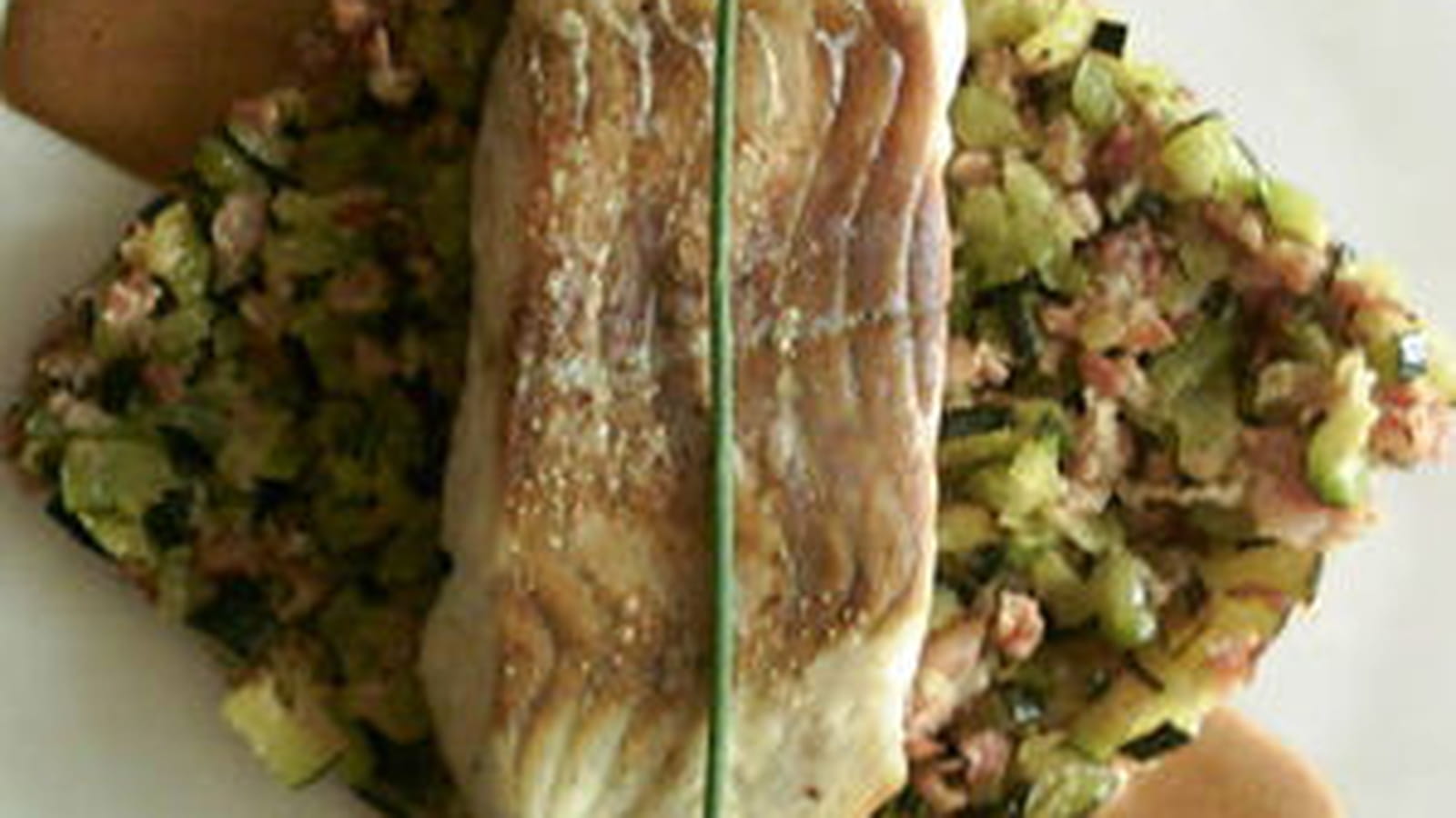 Lieu noir aux courgettes