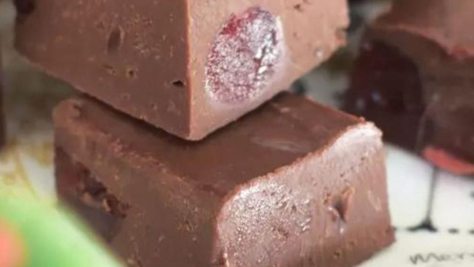 Fudge aux cerises confites