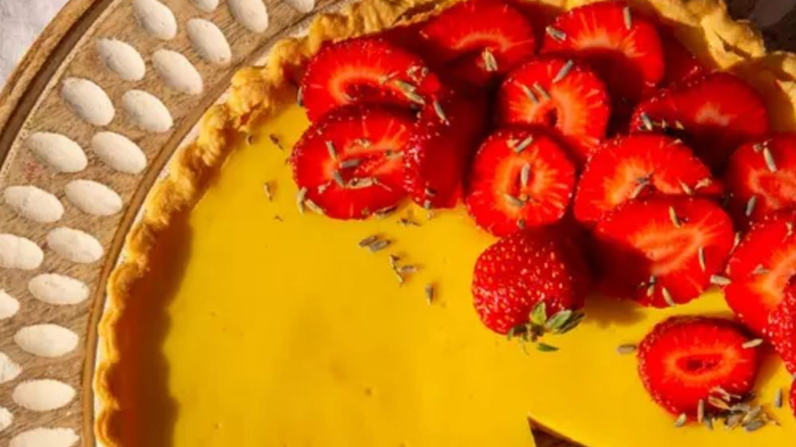 Tarte vegan fraises et citron