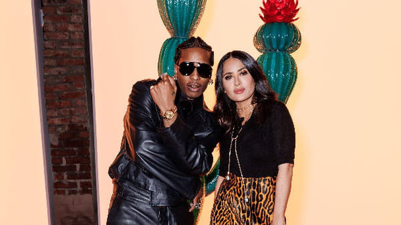 A$AP Rocky et Salma Hayek le 24 février 2024