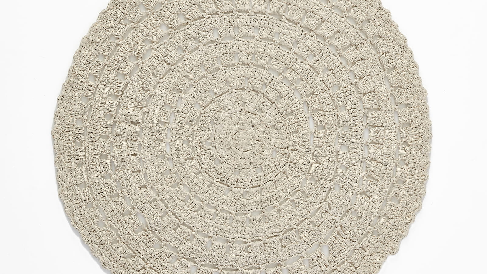 Tapis rond en crochet