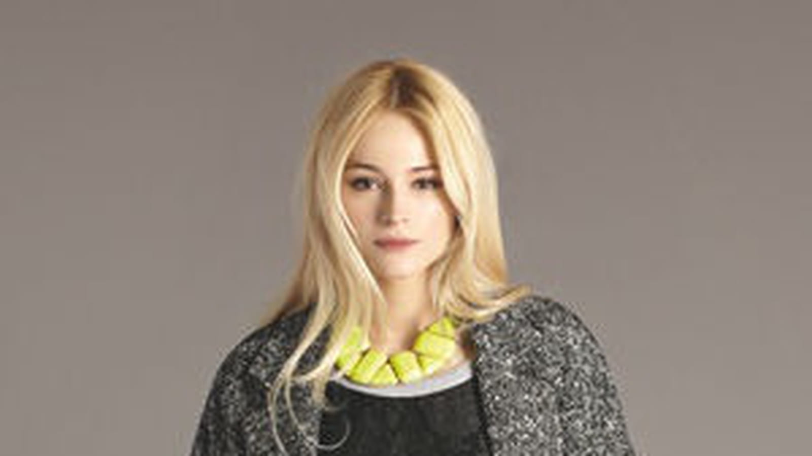 Manteau gris chiné de la Halle
