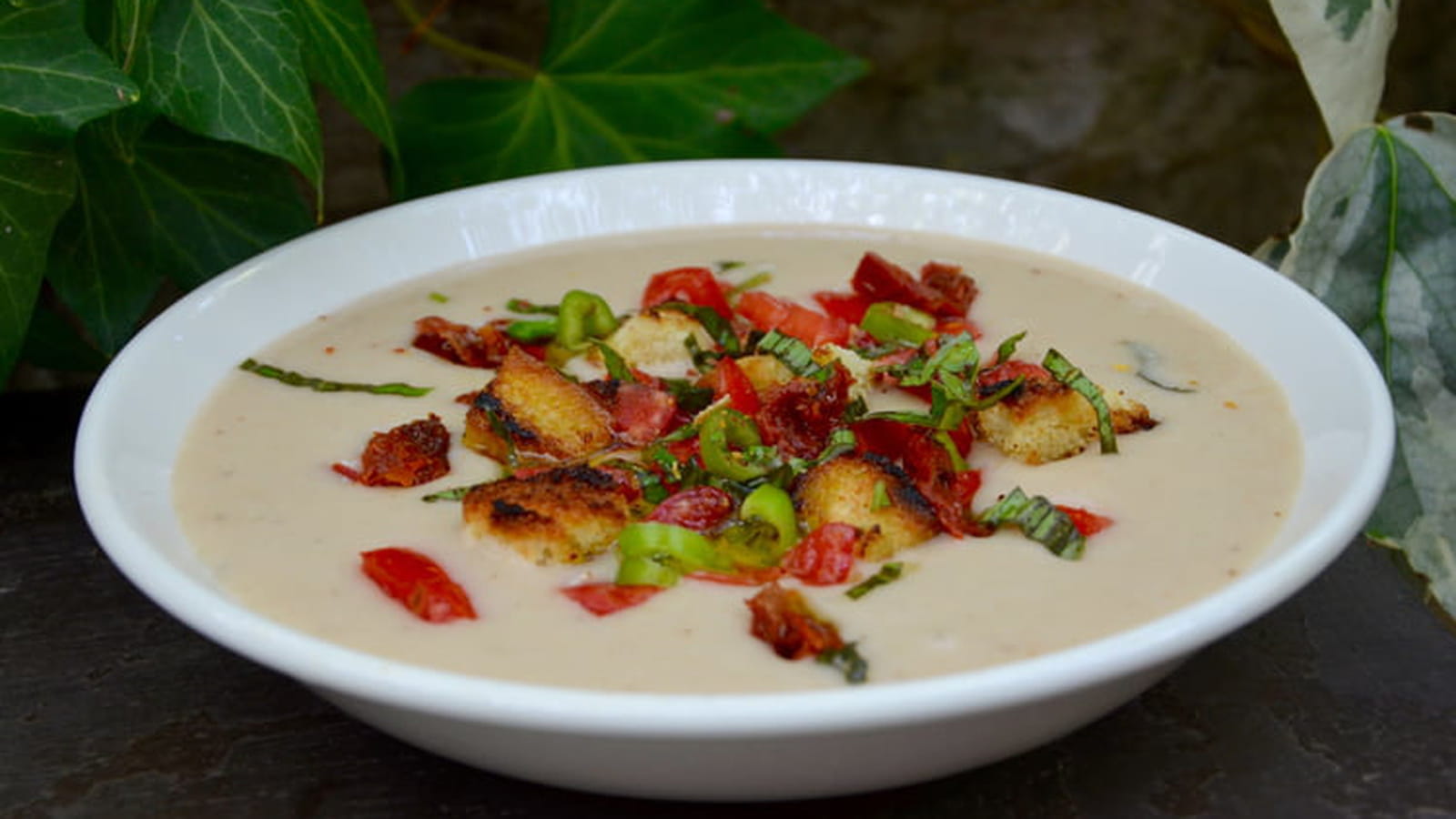 Gaspacho de haricots coco