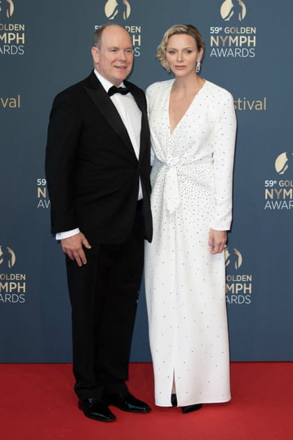 Charlene de Monaco en robe Louis Vuitton