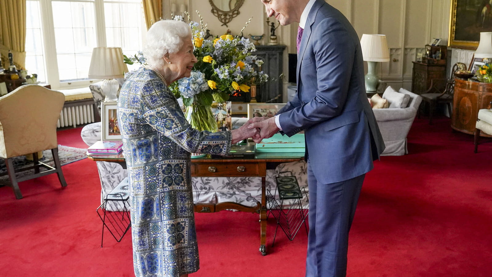 Elisabeth II et Justin Trudeau
