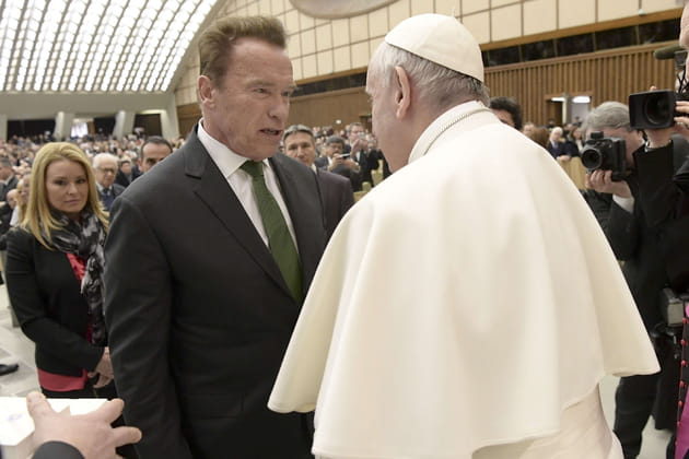 Arnold Schwarzenegger et le Pape Fran&ccedil;ois&nbsp;: rencontre au sommet au Vatican