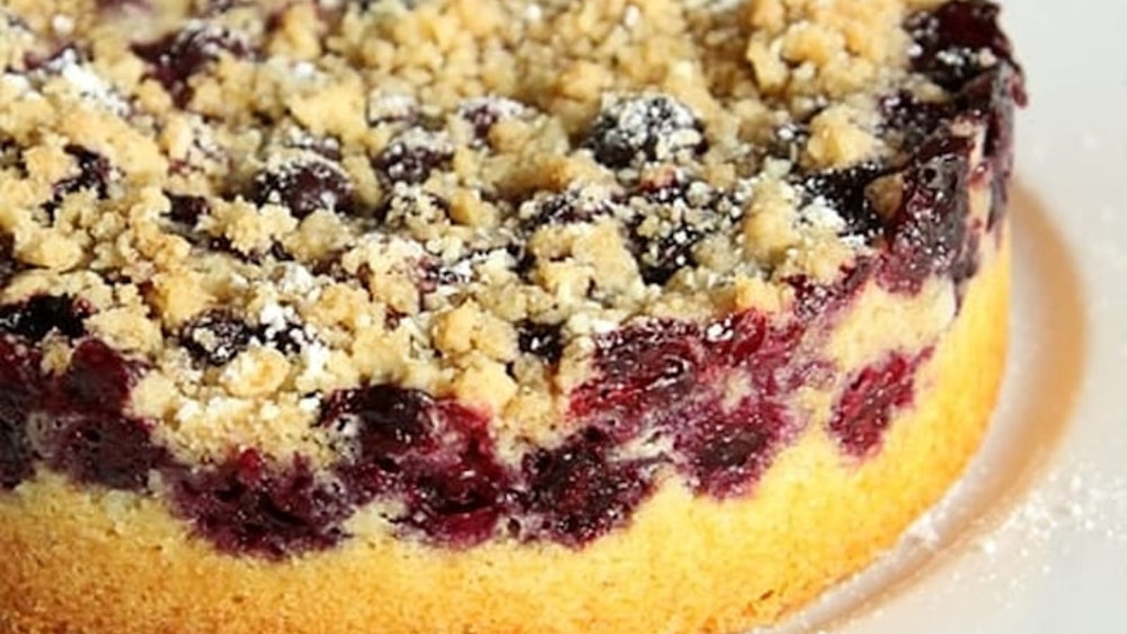 Streusel aux myrtilles